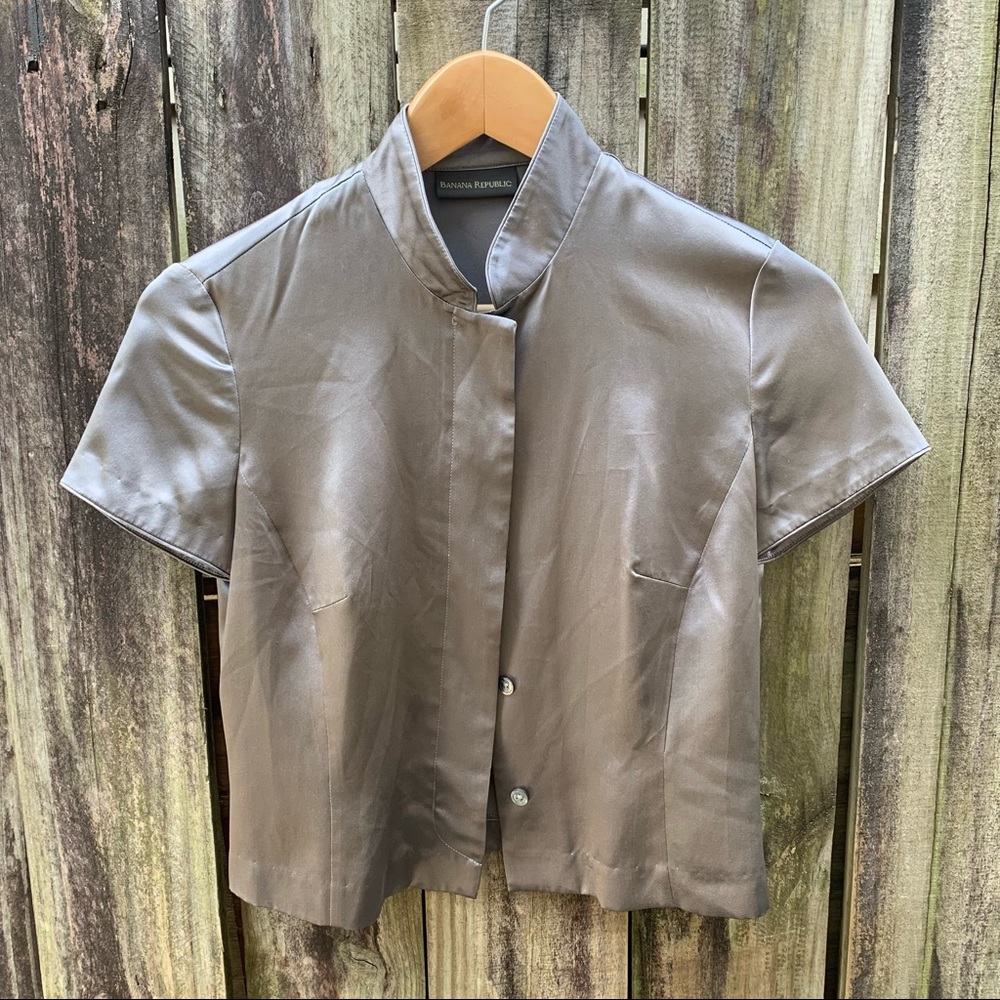 Silky Silver Blouse